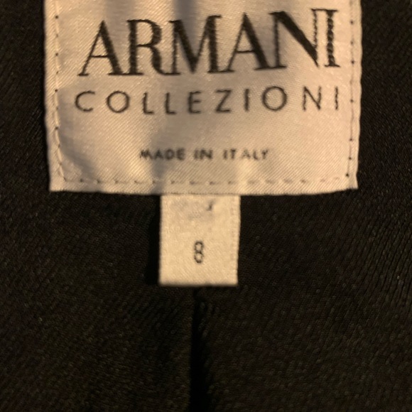 Women’s black Armani Collezioni fabric brocade blazer jacket size 8 - Picture 11 of 12